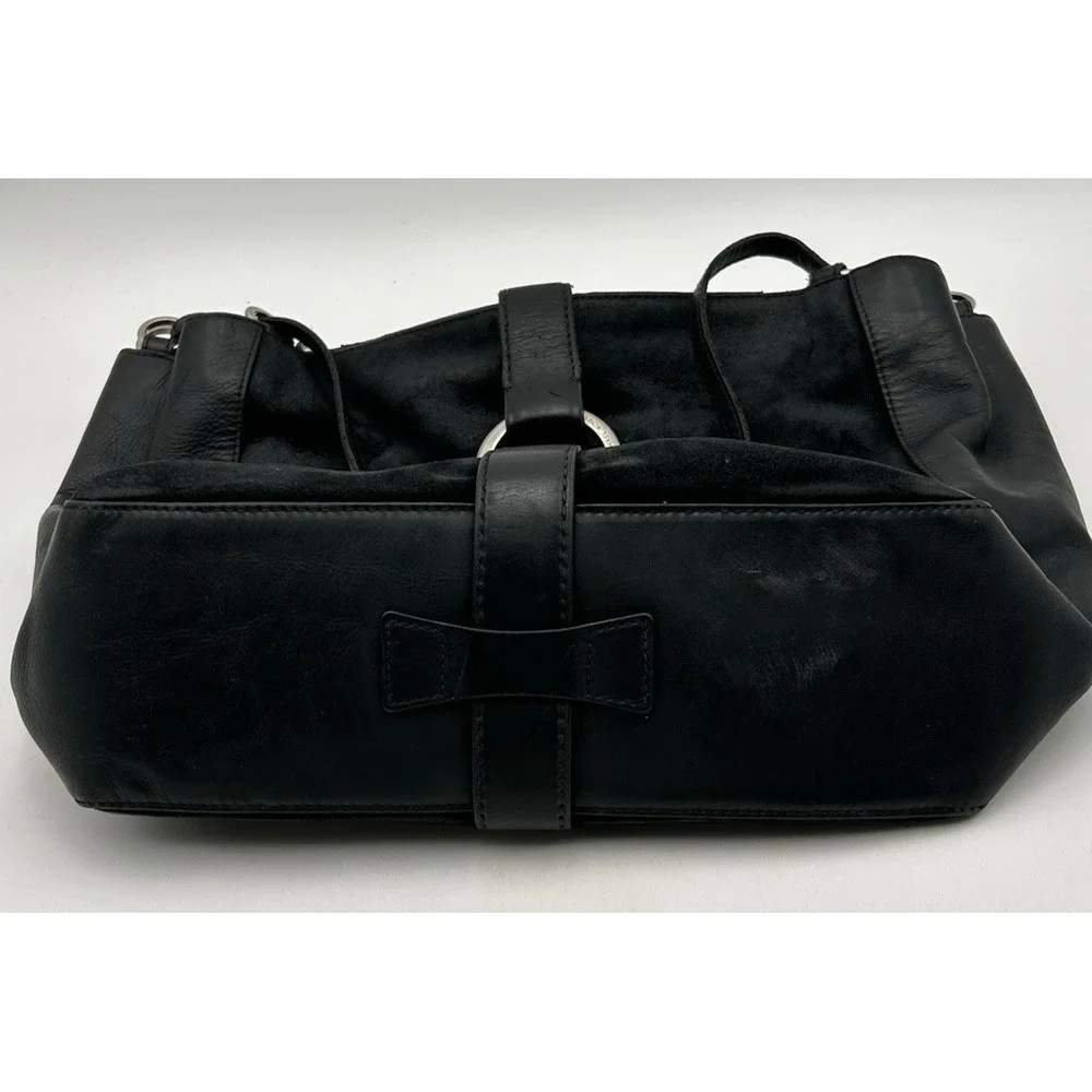 Michael Kors Quincy Large Shoulder Tote in Suede and Leather Black